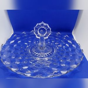 Vintage Fostoria Glassware center handle serving dish